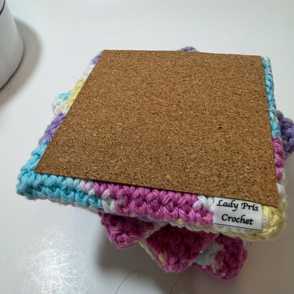 Colorful Crochet coaster - Picture 3 of 3